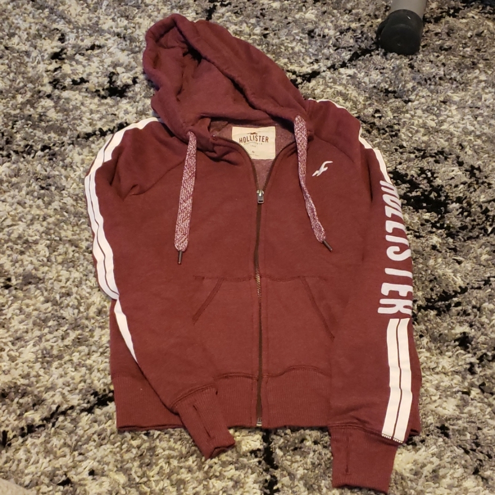 Hollister zip front hoodie